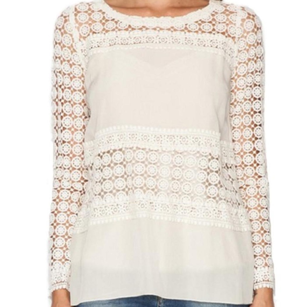 Cream crochet top